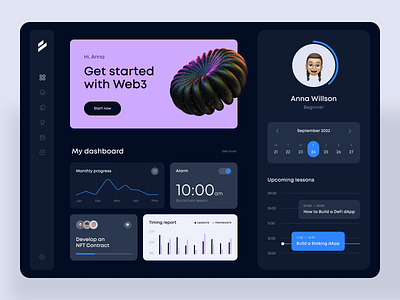 Uni.WEB3 - Dashboard design for web3 educational platform by Outcrowd ...