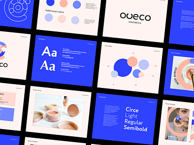 Oveco Cosmetics - Brand Design banner banner design brand brand book brand design brand guideline brand guidelines brand identity branding color palette colors cosmetics cosmetics design guidelines logo logodesign minimal typography typography design