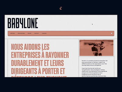 Agence Babylone by Babel animation babel bold design interactive interface logo motion ui webdesign website