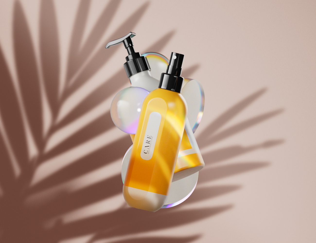 CARE - 3D Cosmetic render 3d 3d art 3d artist brand branding color consmetic design graphic design illustration logo motion graphics parfum render ui