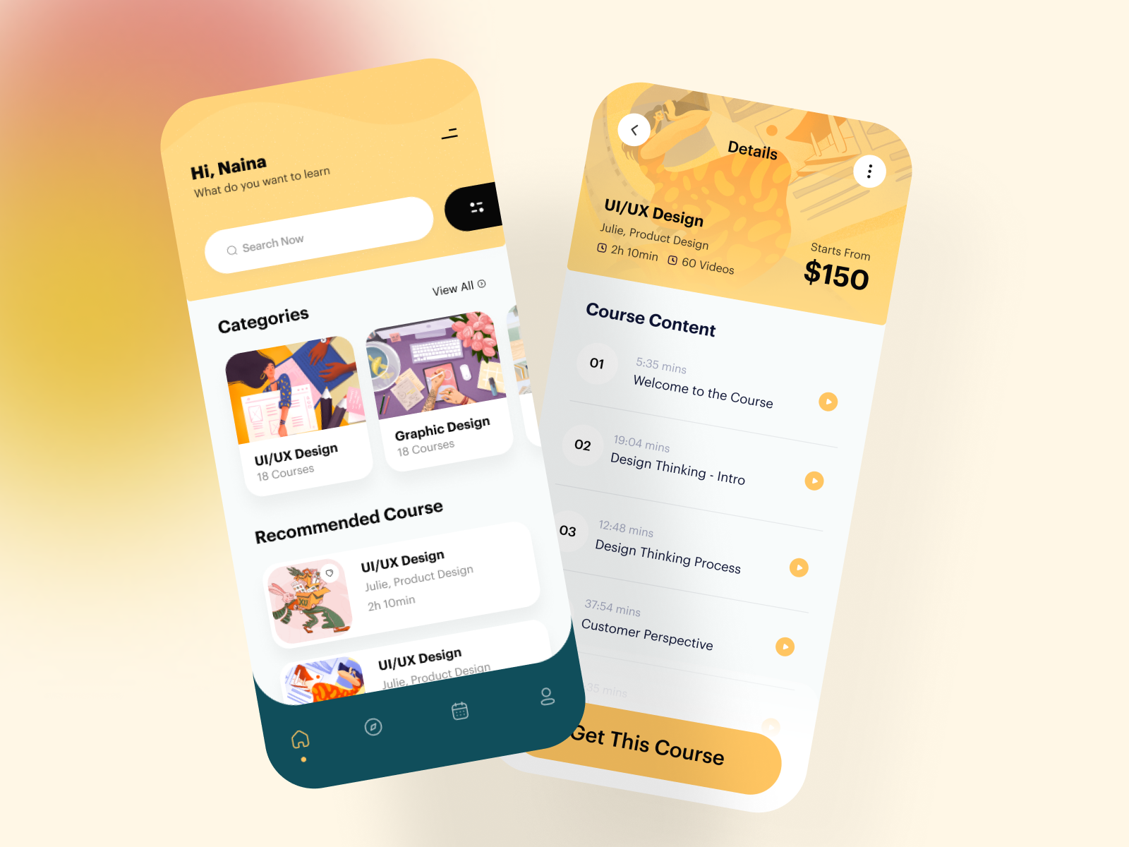 Example of Professional Mobile App UI Design