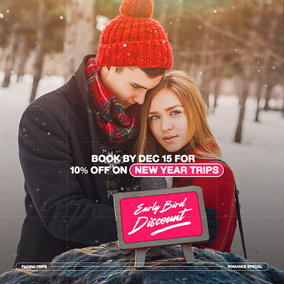 New Year Honeymoon Special Ads Creative couple special ads honeymoon creative new year special social media post