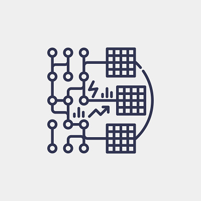 Solar Connectivity and Sustainability icon design energy finance graphic design icon illustration logo panels solar vector