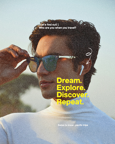 Dream Explore Discover Repeat Carousel Design graphic design modern social media post