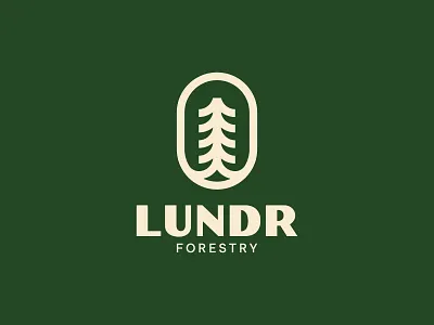 Lundr Forestry - Logo design forest forestry logo pine spruce tree