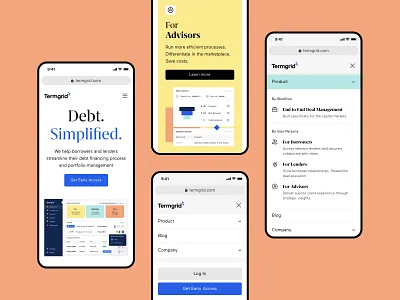 Termgrid - Responsive branding design system marketing platform product saas ui web web design web site