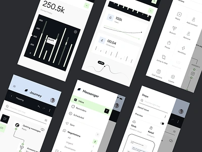 Campaign dashboard for mobile app builder campaign campaigns dashboard interface journey map mapping mobile dashboard mobile interface mobile menu mobile version saas statistics steps ui usermap ux web app