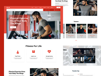 Fitness Website And Landing Page clean clean design dribbble fitness fitness app graphic design gym landing page landingpage minimal orange read ui uiux ux web web design webflix website website builder