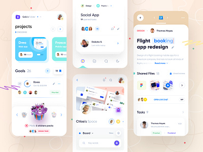 Mobile App Project Management UI app clean color dashboad design fintech fintory interface management minimal mobile product ui user experience user interface ux web webdesign