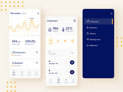 Smart Home - Mobile App app ui ui design ux