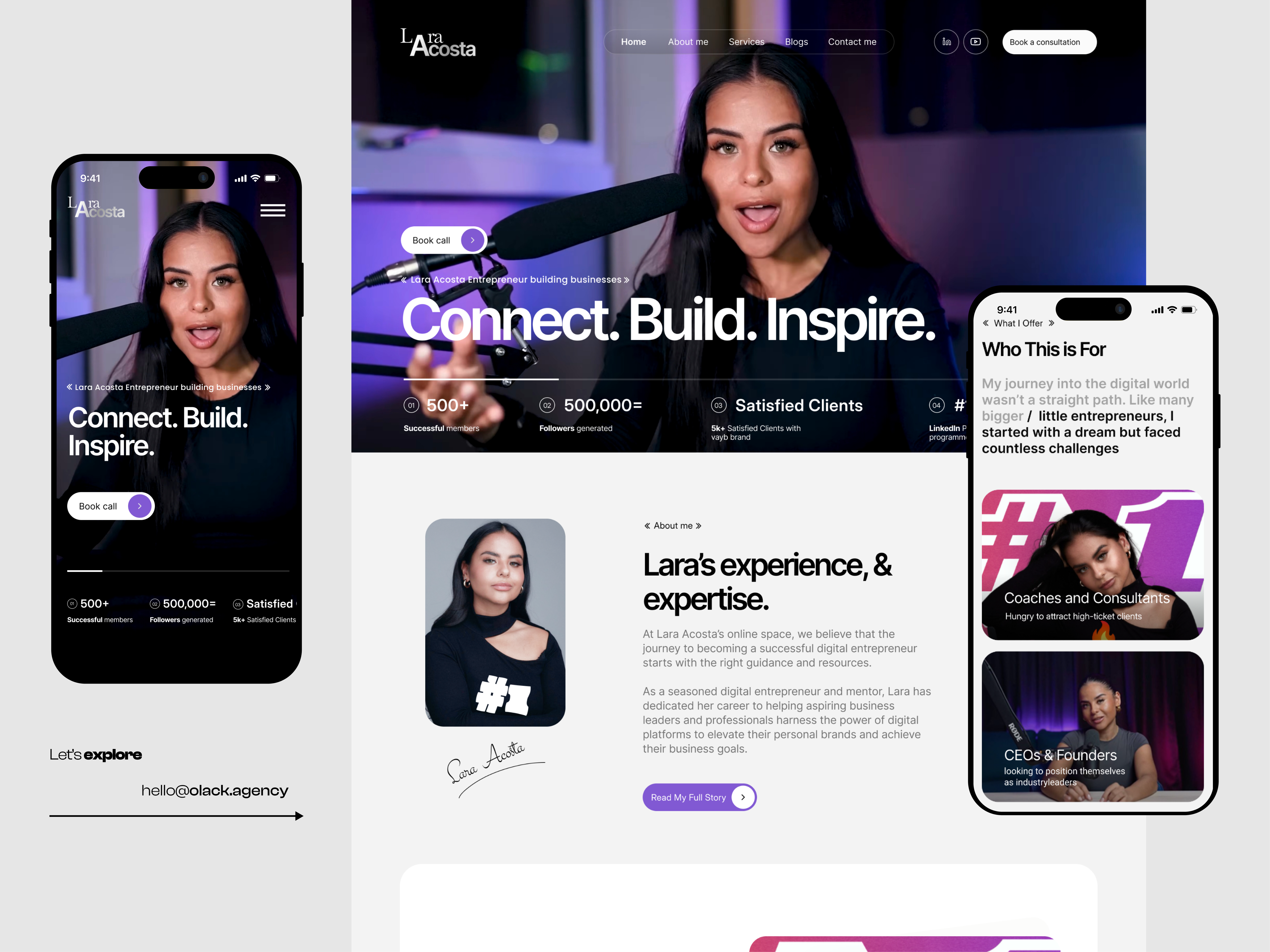 Example of Personal Branding Website Design 