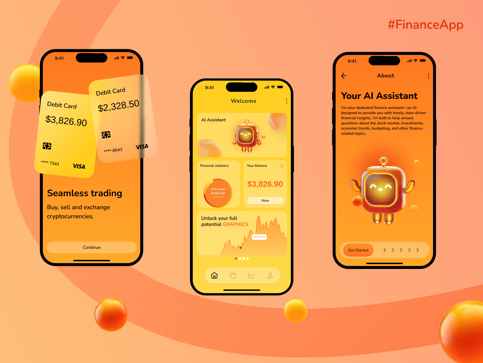AI-Powered Financial App Design - Fintech Mobile App ai application branding character design design finance app finance inspiration fintech app fintech mobile app graphic design logo mobile app mobile app design ui ux