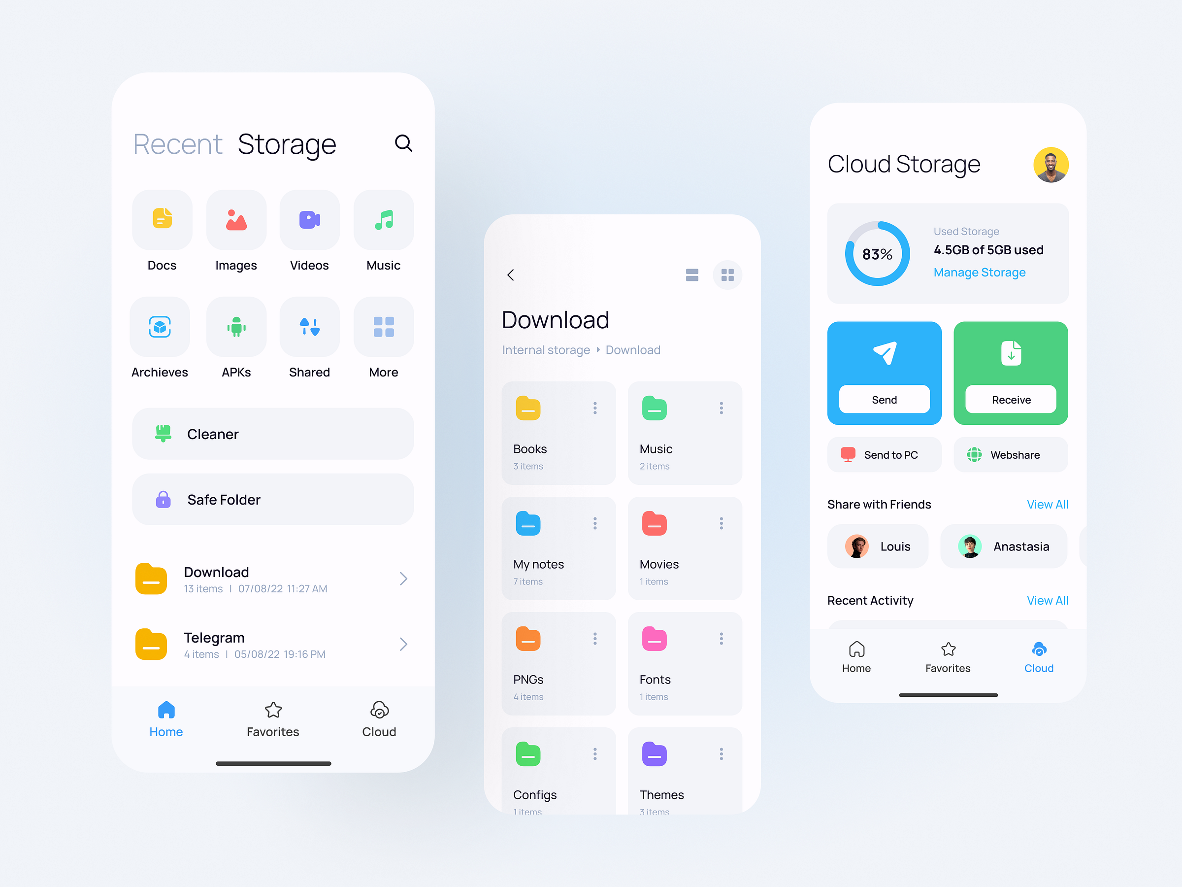 File Manager App by Ilya Kolesnikov🤘🏻💎 on Dribbble