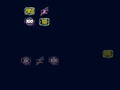 Achievements Icons app design icon illustration logo ui