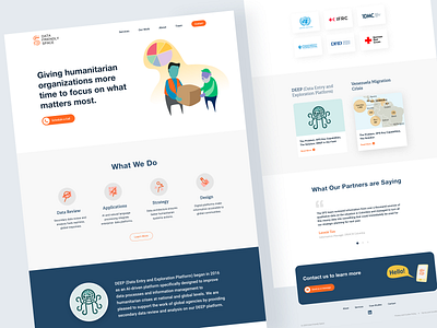 Data Friendly Space Website about us clean ui clean website company website data science data science services humanitarian landing page orange organization software company web design web ui web ui ux website website ui