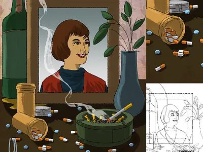 The Lament addiction alcoholism comics death graphic novel heartache illustration longing opioid pitch sadness sorrow