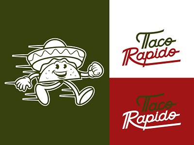 Taco Rapido branding design graphic design illustration logo brand branding illustrator logodesign