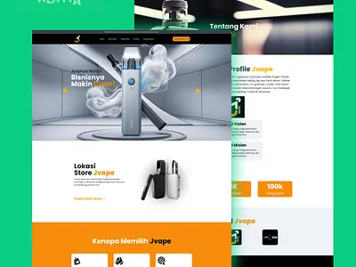 Corporate Site for Jvape liquid vape apps design vape store