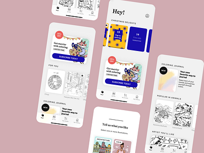Colorful and Creative App Design app app design application application design colorful app coloring app creative design interface journal coloring mobile app ui ui design user user experience user friendly ux ux design ux ui ux ui design