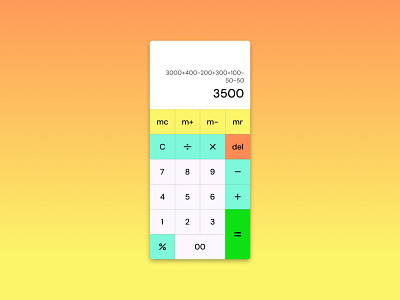 Calculator UI Design - Mobile App app design calculator app ui colourful app design thinking human centred design mobile app modern ui product design saas platform ui ui design uiux