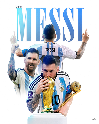 Lionel Messi x Argentina : World Cup Trophy adobe photoshop advertisement banner branding design football graphic design lionel messi messi poster social media poster