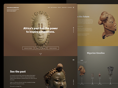 Save African History Website Design charity design ui ux web website