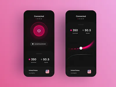 Taru - VPN app dark mode android android app app application clean dark mode design design app iphone app mobile ui ux vpn