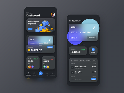 Track your spending - financial concept app app design budget concept app expenses financial financial app fintech ui ux wallet