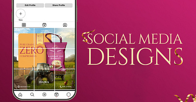 Rice Social Media Design creative design graphic design posts rice brand design rice posts social media design