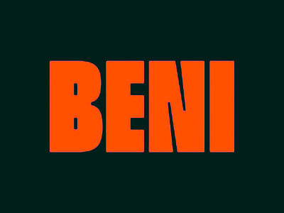 Brand Identity Design for Beni beni beni company beni logo bold typography brand brand design brand identity brand logo branding branding design company logo design logo logo design orange orange letters typo typography visual identity