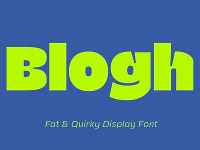 Blogh - Bold Typographic Logo blue green blue palette bold bold typography brand brand identity brand logo branding company brand company logo design green letters logo logo design logo mark logotype logotype design quirky display font typography visual identity