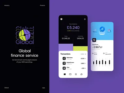 Global: Finance app app branding dashboard design system finance fintech illustration ios payments product design transactions ui