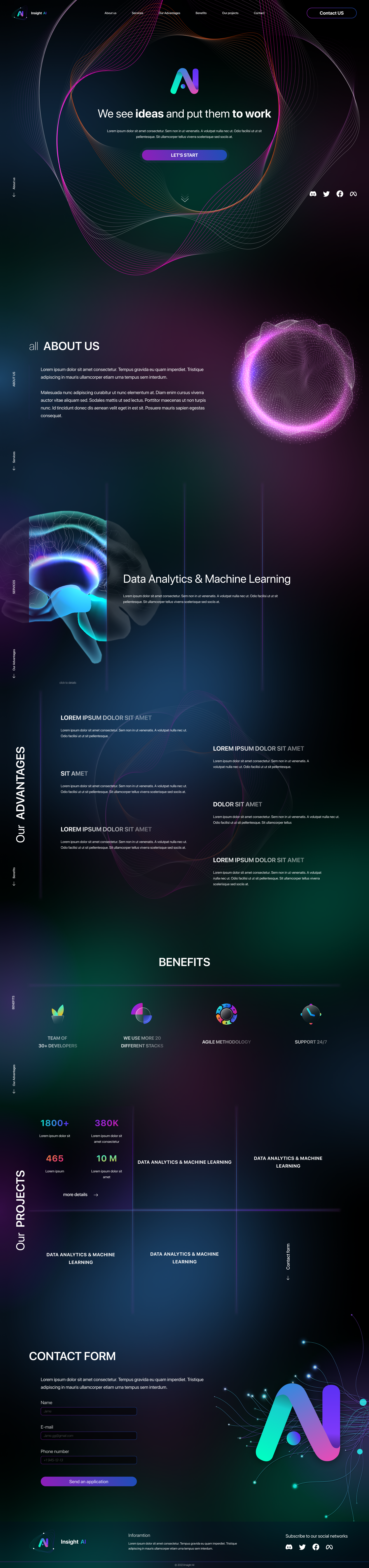 AI Promo Landing page animation figma illustration landing design landing page logo ui ux