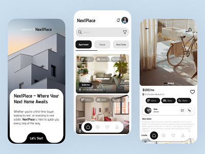 Real Estate App app mobile real estate ui ux