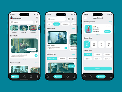 Barber Booking Mobile App barber booking barber shop barbers barbershop booking booking app booking platform grooming hair saloon haircut ios app mobile app mobile design product design saloon squire ui ui design ux visual design