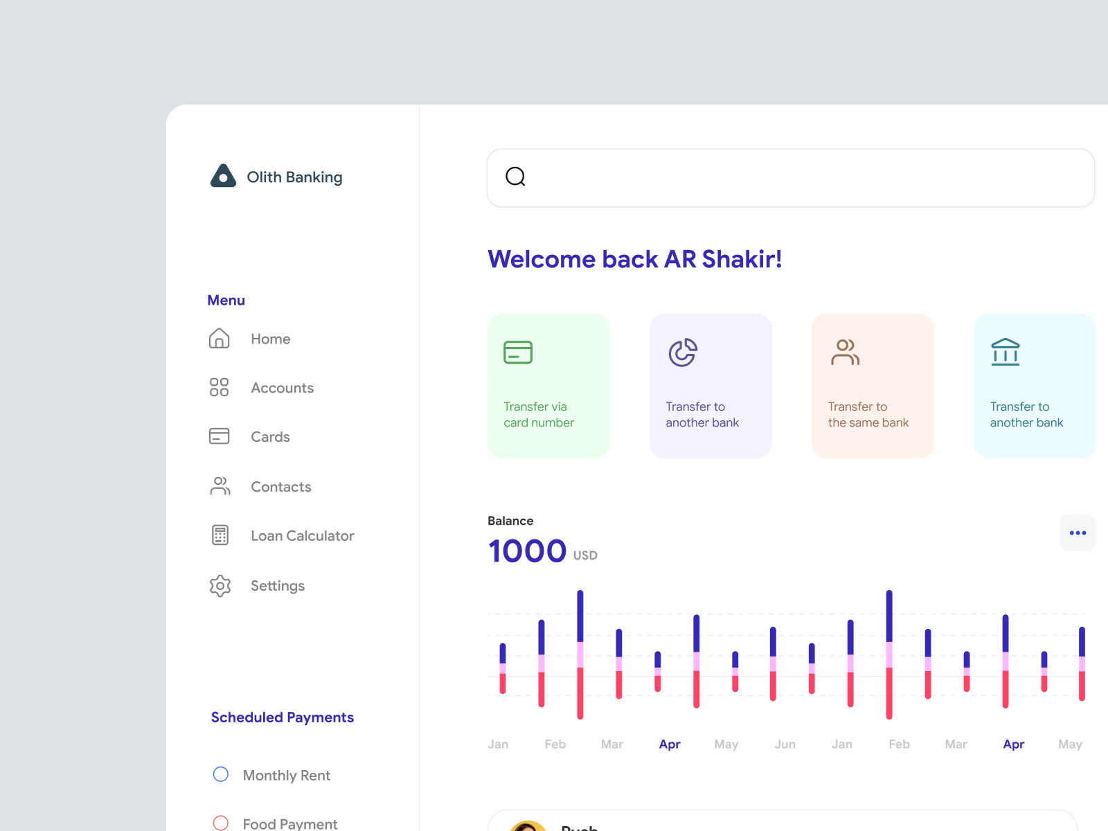 Banking Dashboard UI by Mike Taylor for OffDeck on Dribbble