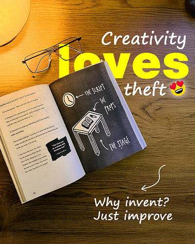 Design IRL 3 books creativity daily glasses graphicdesign inreallife irl life photoshop read theft uidesign work