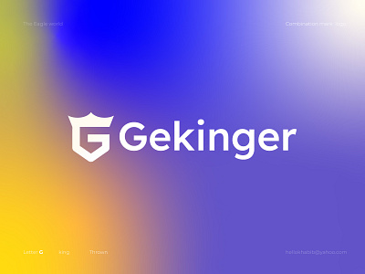 Gekinger logo design. a b c d e f g h i j k l m n branding combination crown logo design ecommerce g logo gradient king logo letter g king logo lettering logo logo designer o p q r s t u v w x y z premium strong symbol thrown unused vector