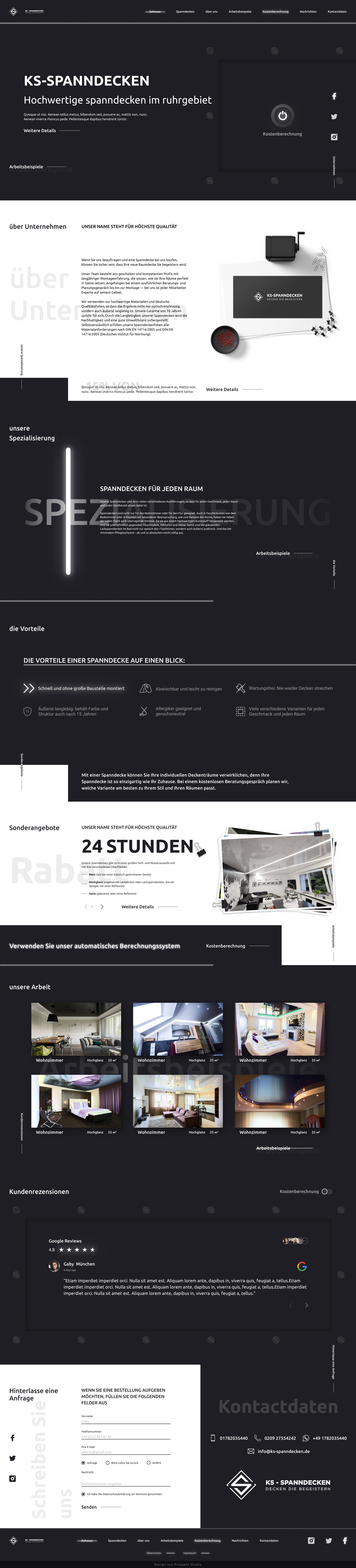Germany renovation company corporate website UX/UI design branding corporate website design figma fullhd logo prototyping responsive ui ux web design