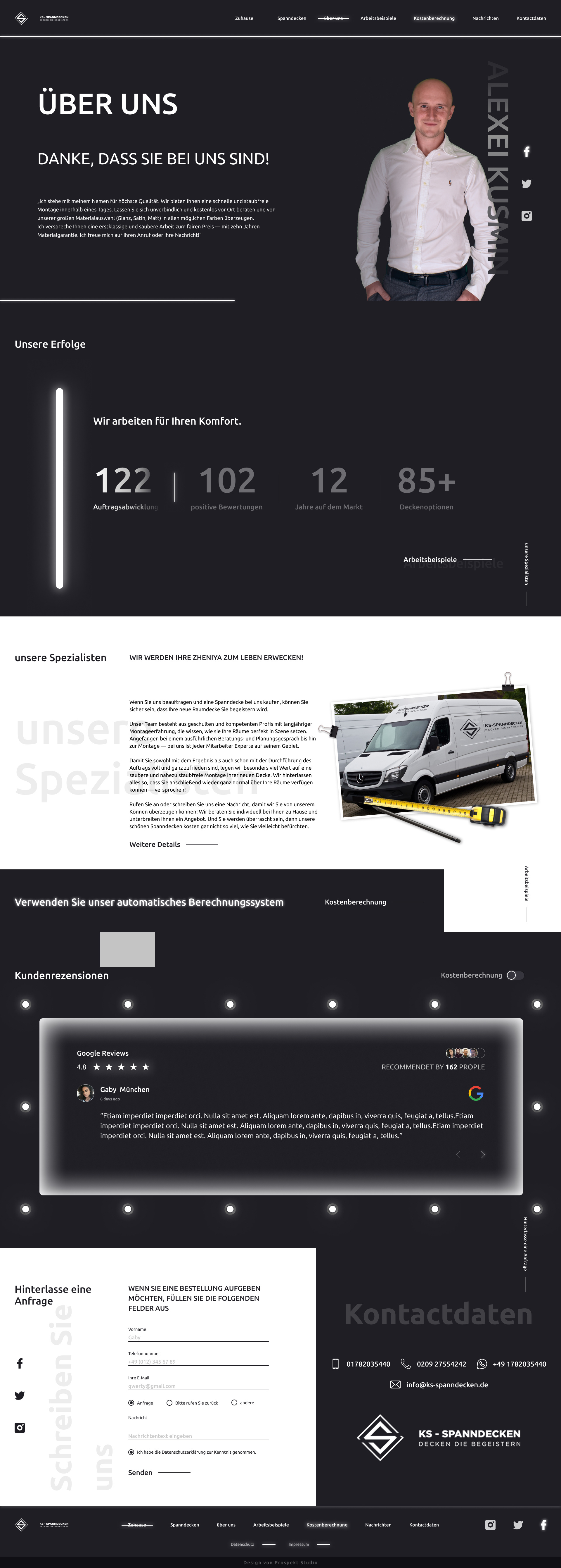 Example of Business Website UX/UI Unique  Design 