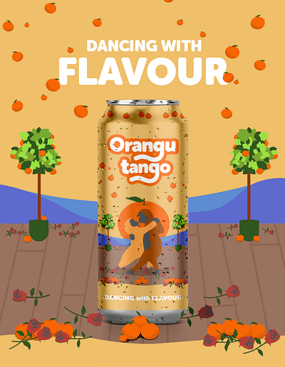 Orangutango Drink Design advertisment brand branding design energy drink graphic design illustration logo minimal social media posts vector