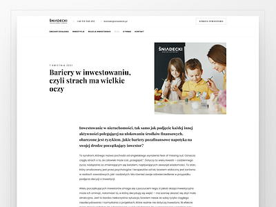 Śniadecki Development - Blog Redesign blog branding colors design figma grey ui ux web website white