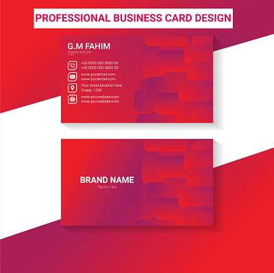 Professional Business Card Design brochure business card card flyer id card illustrator logo photoshop poster