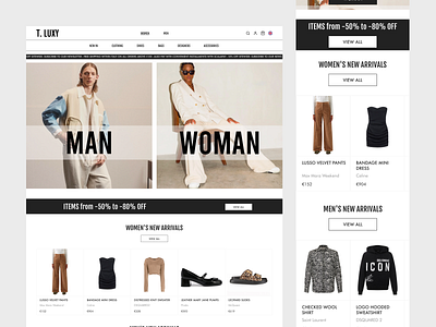 E-commerce fashion website design e commerce fashion shop ui ux website