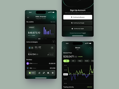 Mobile App for Crypto - SplineNet app design application design design graphic design ios app design ui uiux ux