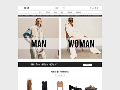 E-commerce website | Tluxy design e commerce fashion figma shop ui uxui website