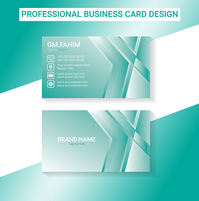 Professional Business Card Design brochure business card card flyer id card illustrator logo photoshop poster