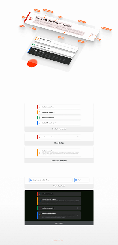 Single UI - Alerts alert alerts app branding design design system feedback ui