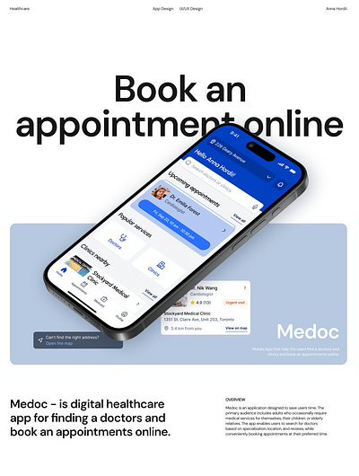 Medoc - UX/UI Design for Healthcare Mobile App design figma healthcare app mobile app mobile design ui uiux design user experience user interface ux uxui design webdesign