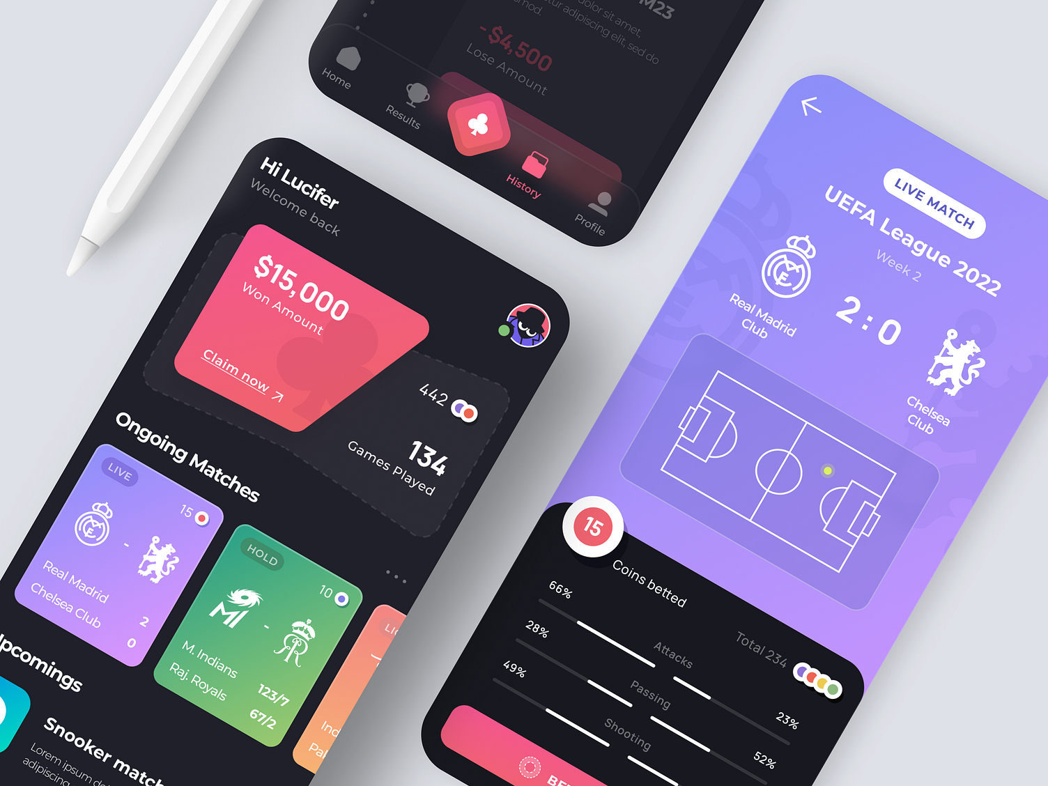 Sports Fantasy App by MindInventory UI/UX for MindInventory on Dribbble